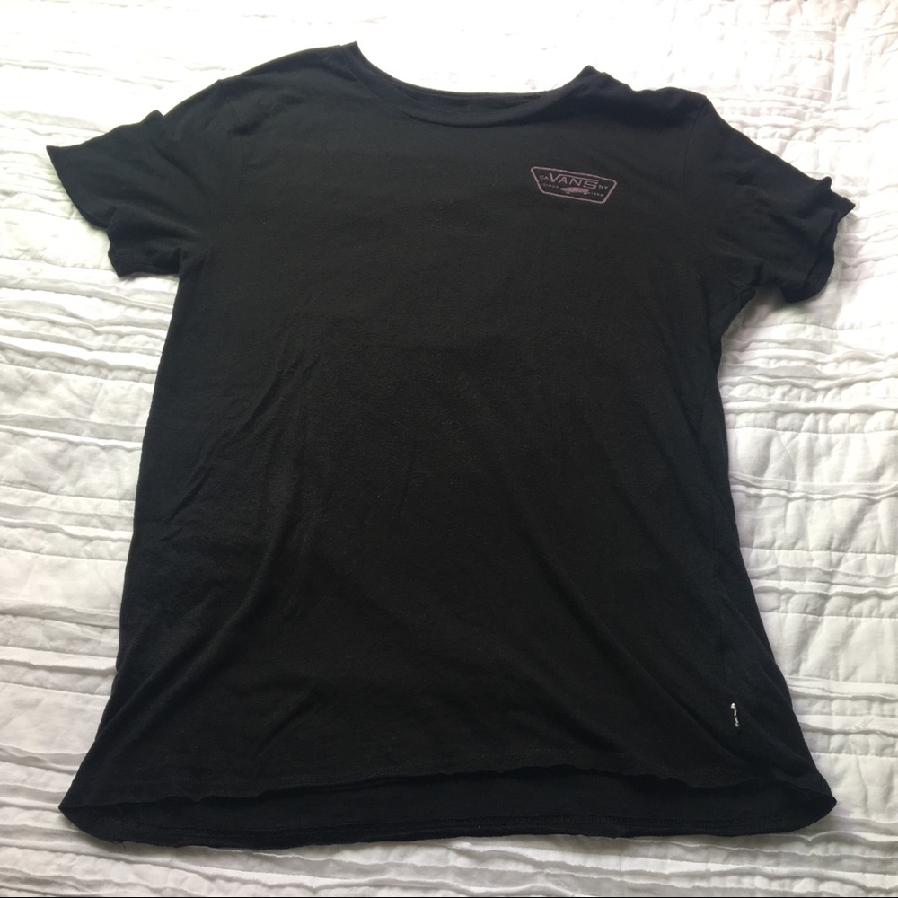 VANS black graphic tee (child large) !!